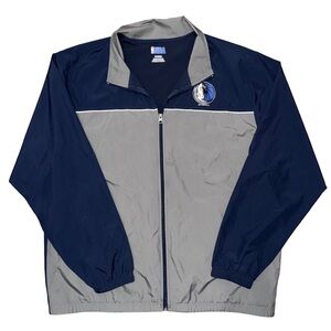 💖 Dallas Mavericks NBA Navy Gray Windbreaker Basketball Jacket Mavs